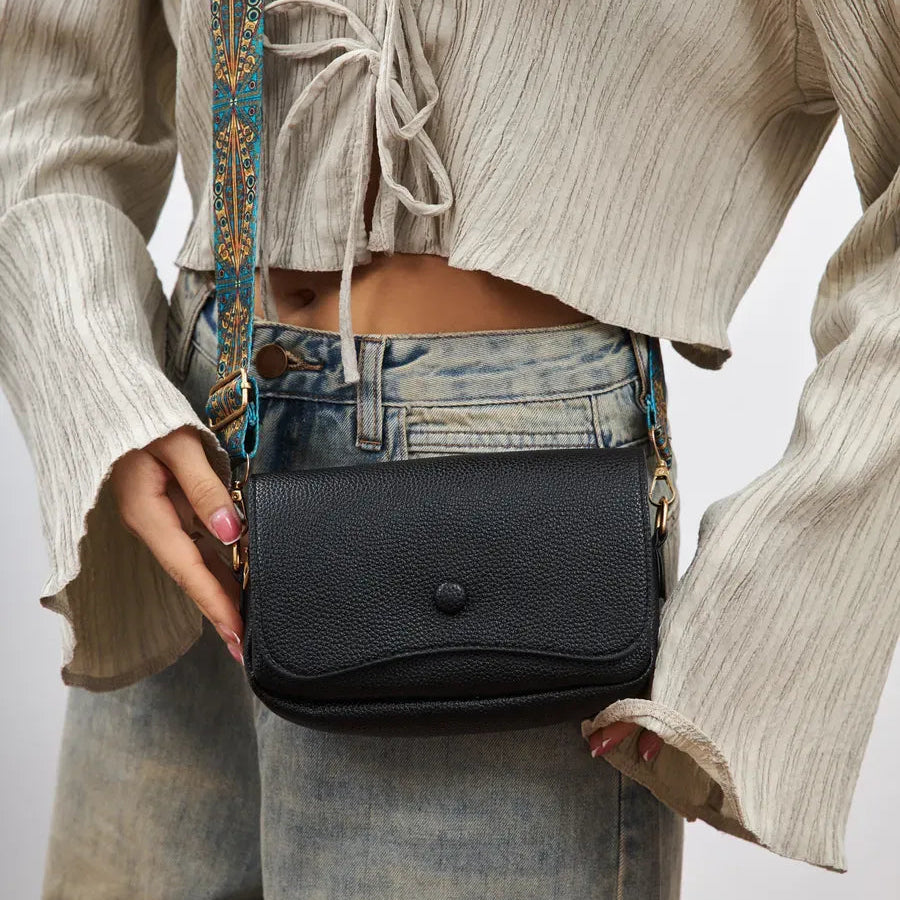 petit sac en bandoulière en cuir végétal Alix
