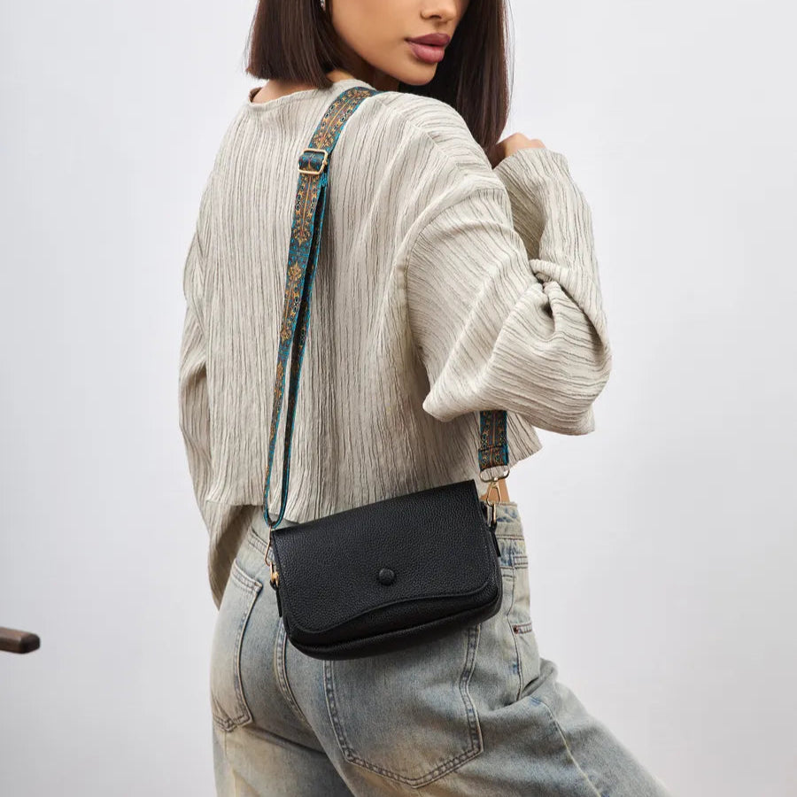petit sac en bandoulière en cuir végétal Alix