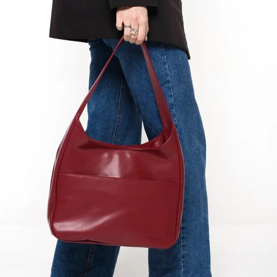 trendy smooth leather school bag - Lua