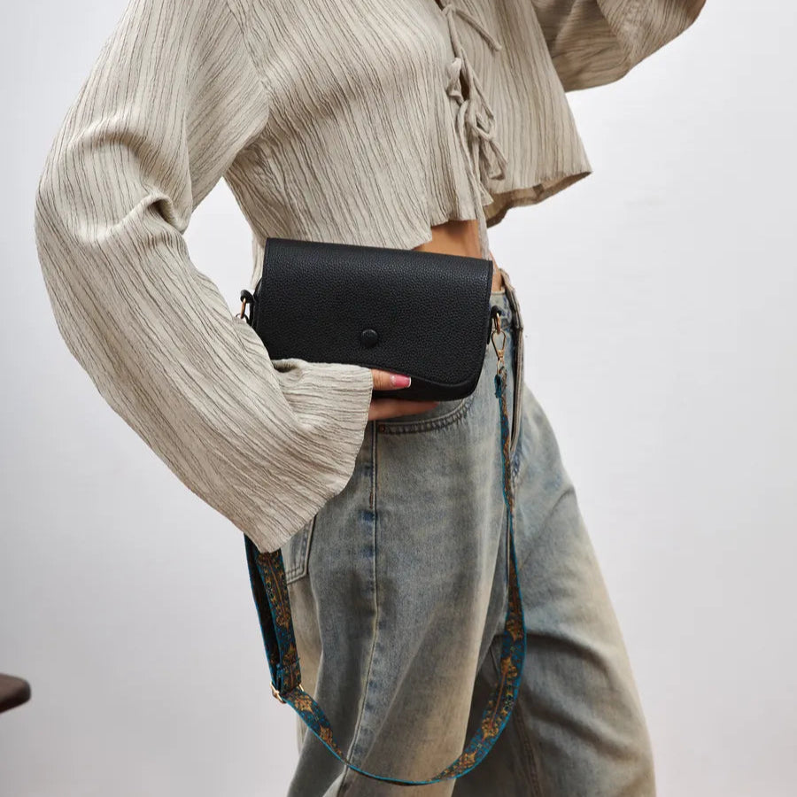 petit sac en bandoulière en cuir végétal Alix