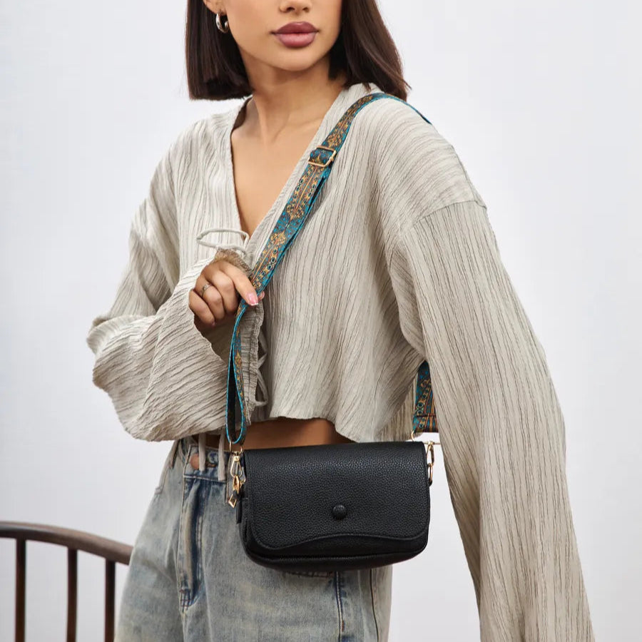 petit sac en bandoulière en cuir végétal Alix