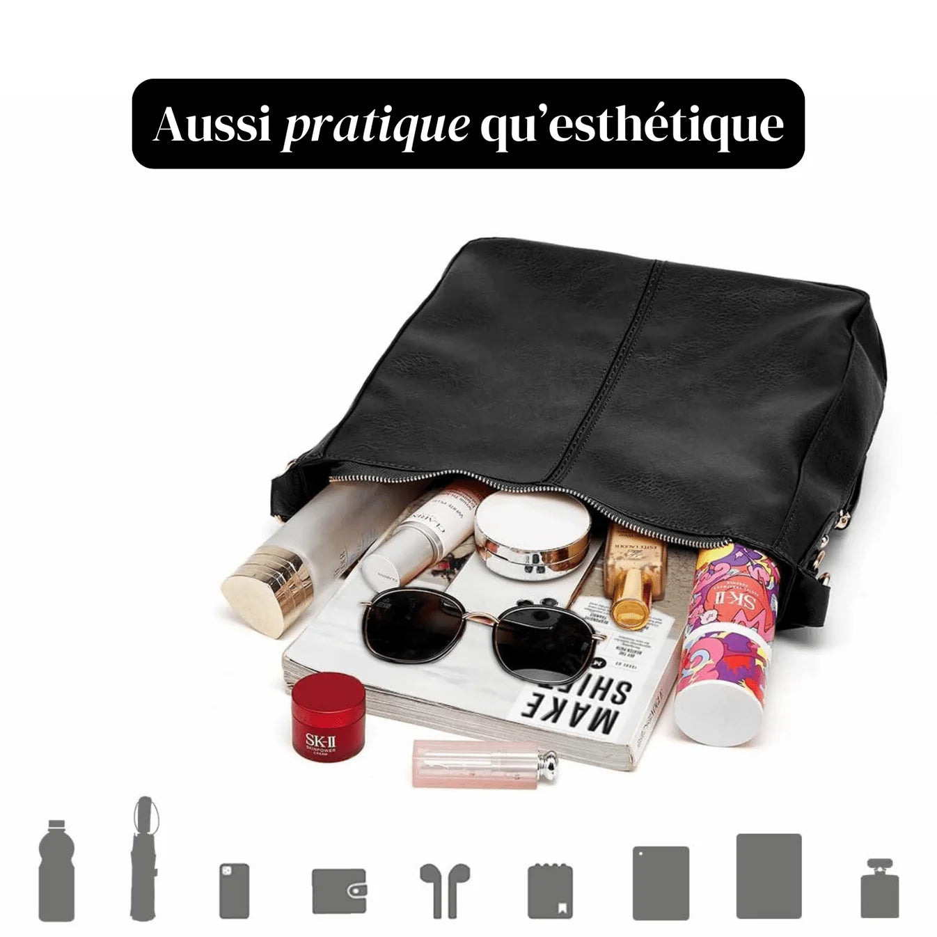 vintage leather effect handbag - Ariella