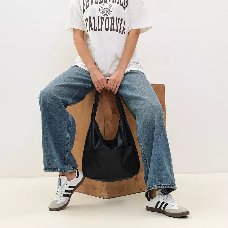 trendy smooth leather school bag - Lua