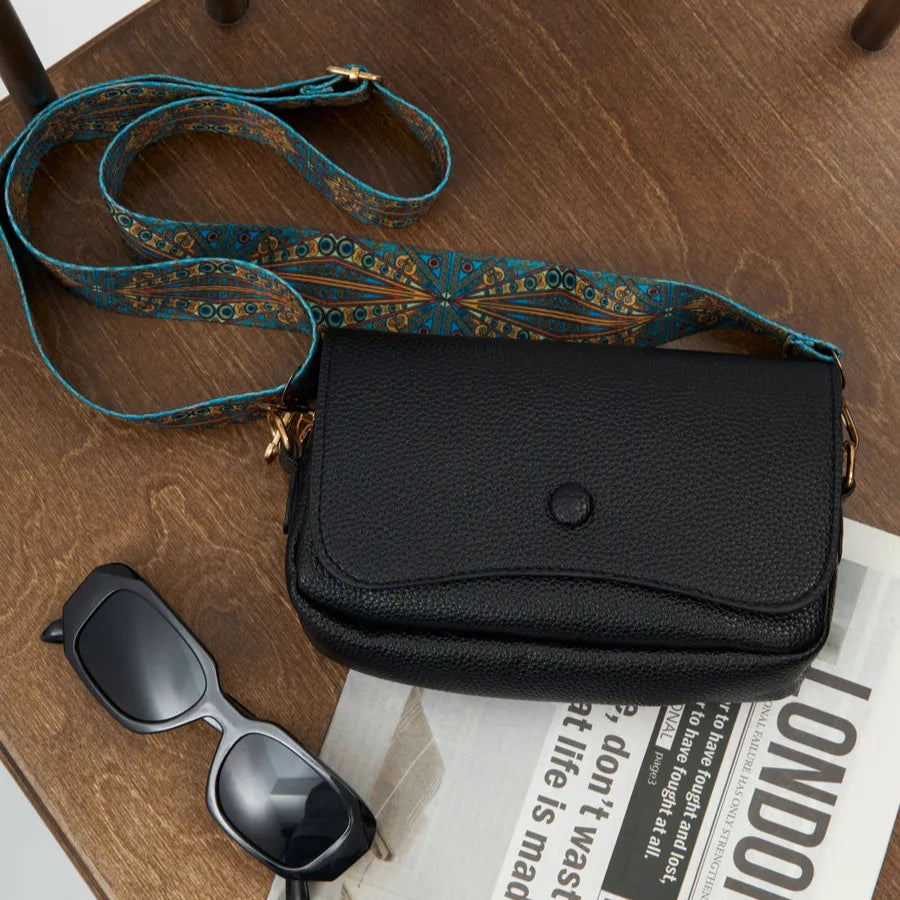 petit sac en bandoulière en cuir végétal Alix