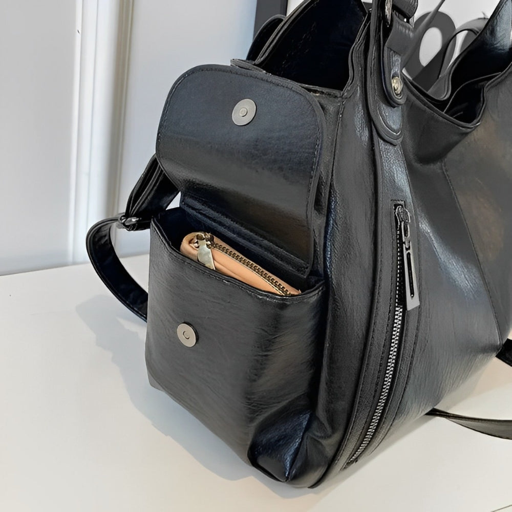 sac à main de cours en bandoulière, fermeture zip - Aliona