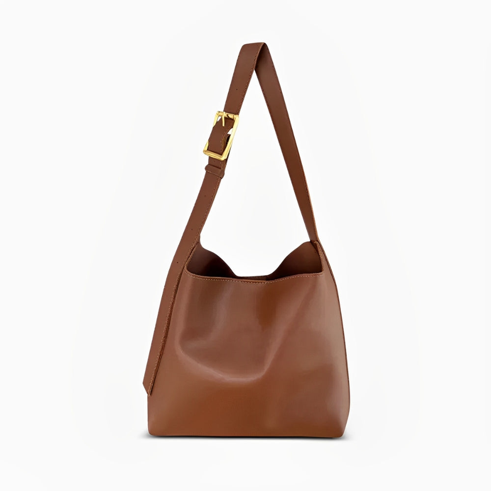 Sac épaule en cuir vegan avec pochette – Livia