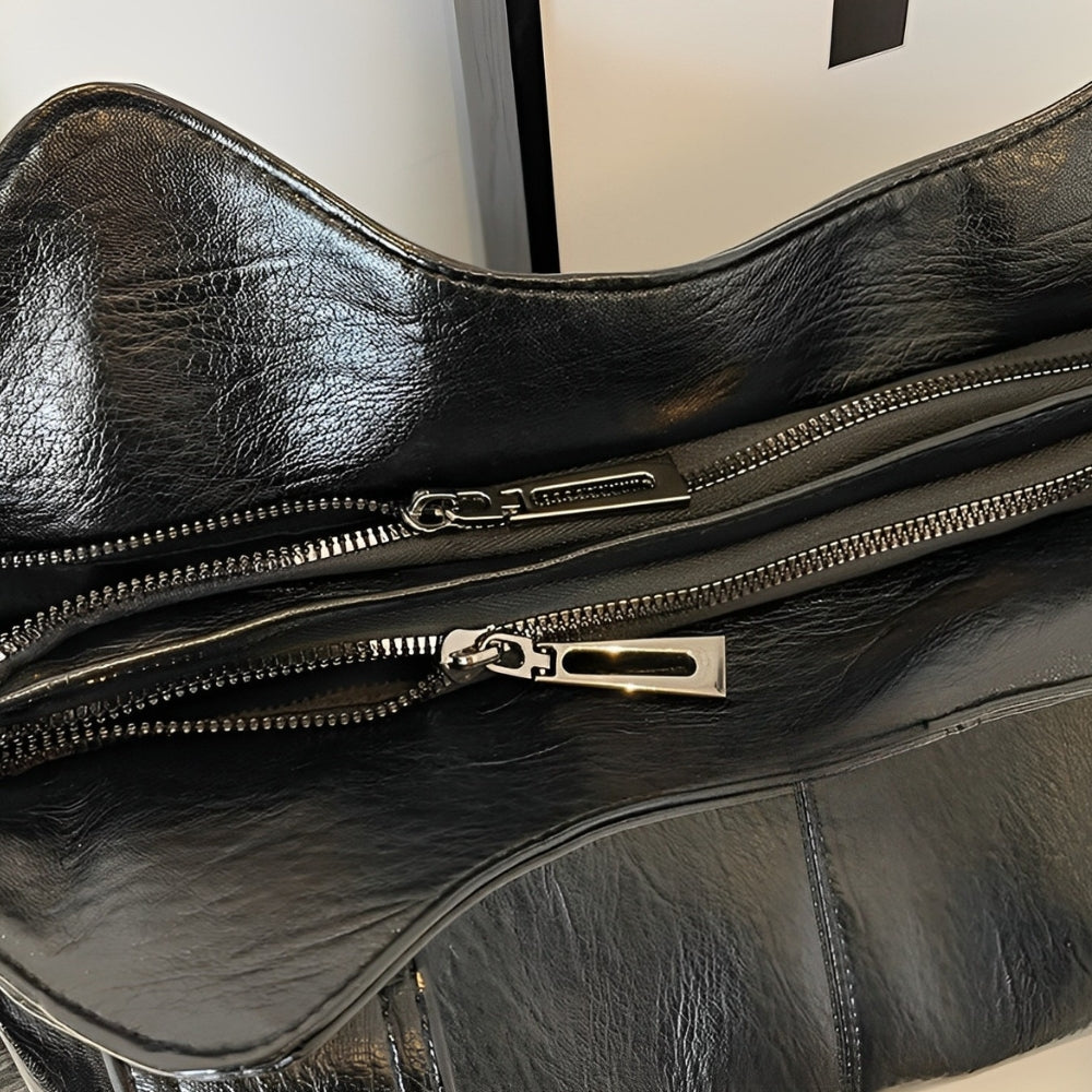 sac à main de cours en bandoulière, fermeture zip - Aliona