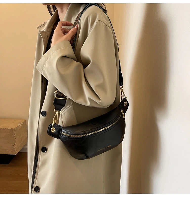 sac banane en cuir végétal chic - Rose