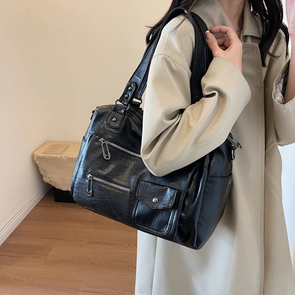 grand sac de cours en bandoulière - Iris