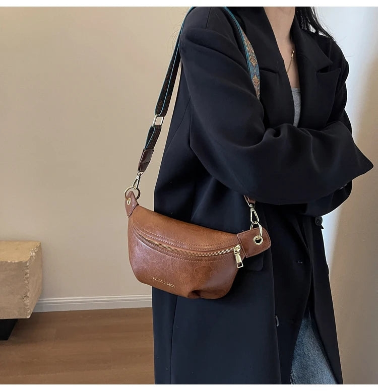 sac banane en cuir végétal chic - Rose
