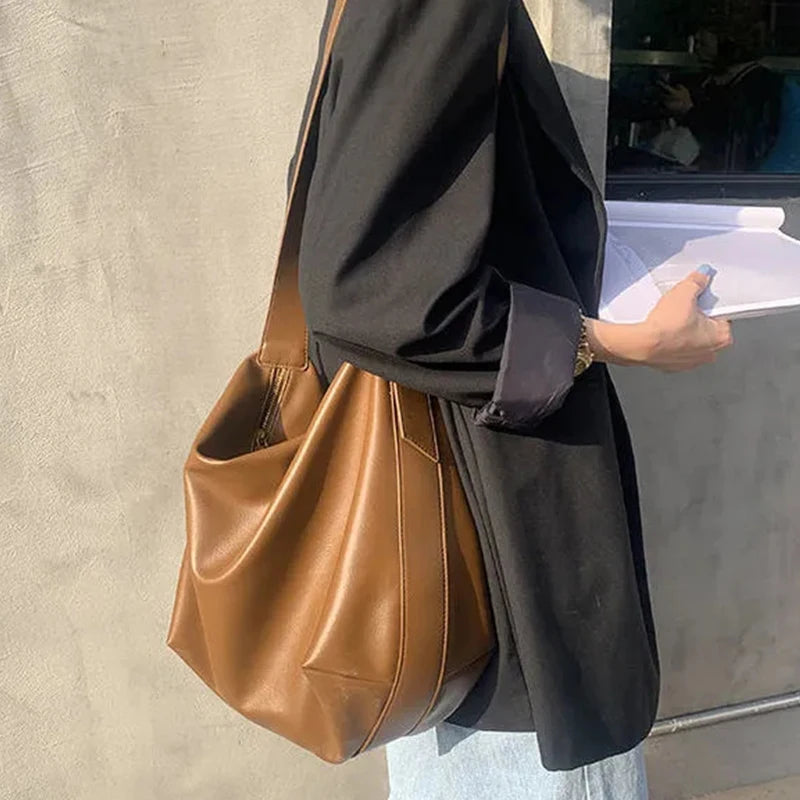 smooth and supple leather tote bag - Auréa