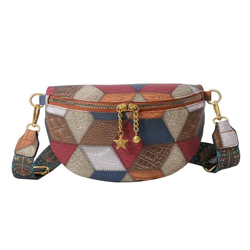 sac banane effet cuir motif original Anna