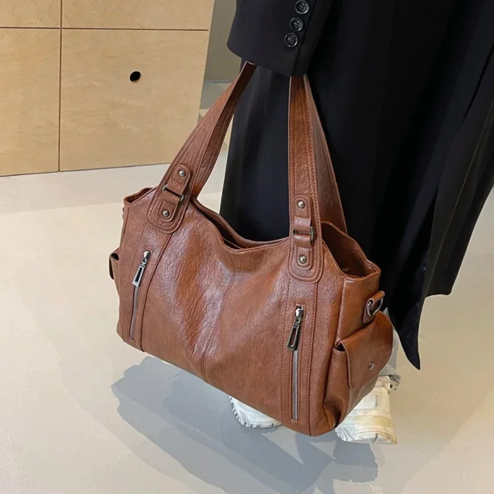 sac à main de cours en bandoulière, fermeture zip - Aliona