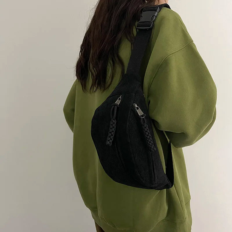 sac banane velours noir Lila