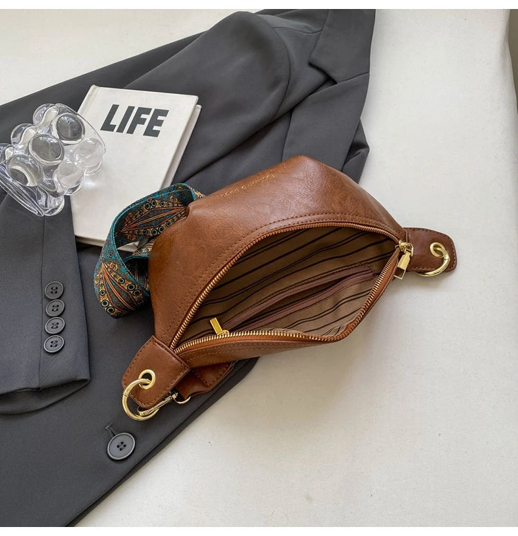 sac banane en cuir végétal chic - Rose