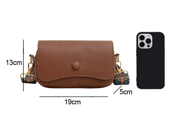 petit sac en bandoulière en cuir végétal Alix