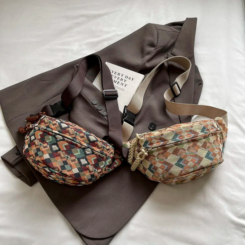 sac banane en tissu vintage Siloé