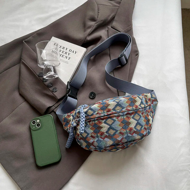 sac banane en tissu vintage Siloé