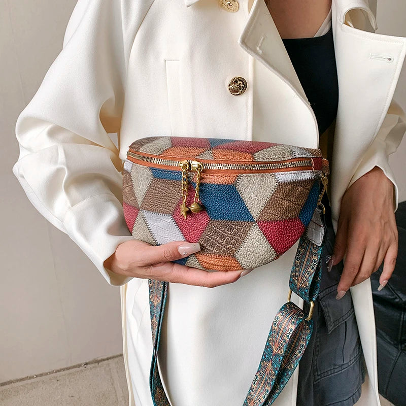 sac banane effet cuir motif original Anna
