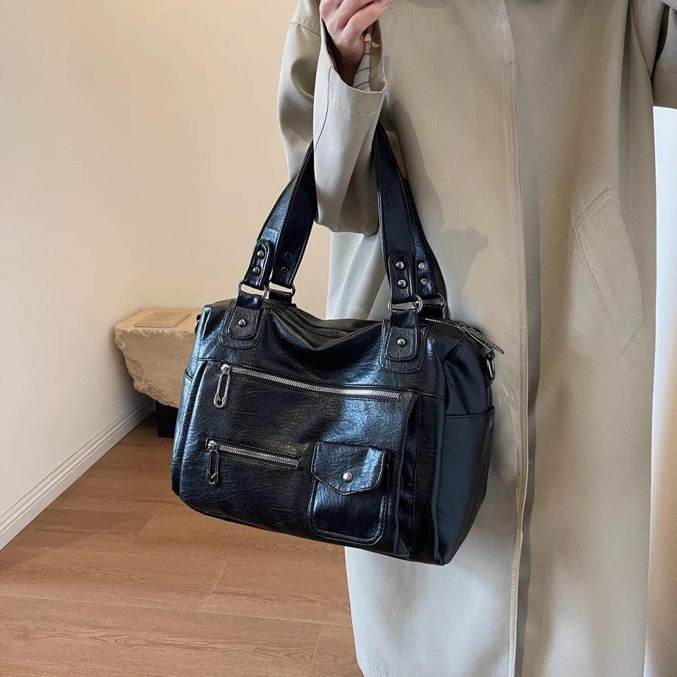 grand sac de cours en bandoulière - Iris