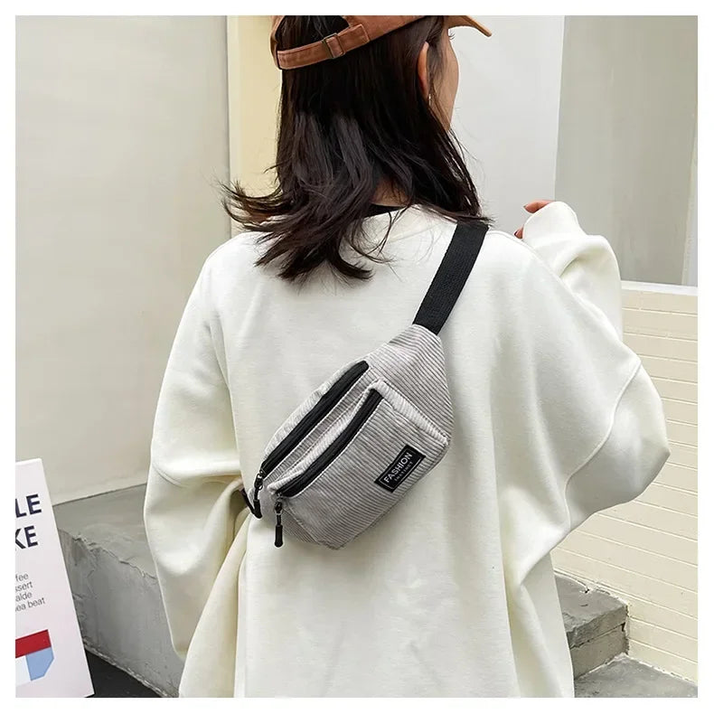sac banane velours Flavie