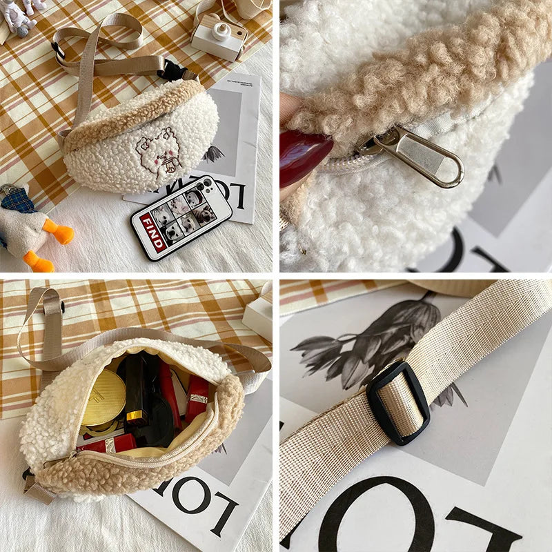 Thérèse furry fanny pack