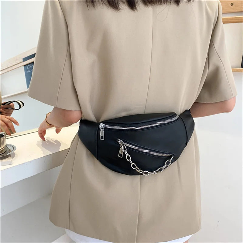 sac banane femme cuir Jade