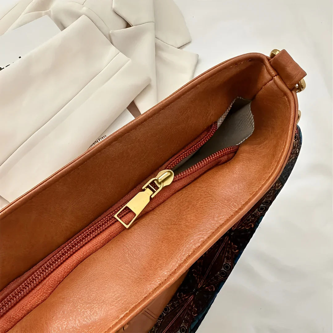 vegan leather shoulder tote bag - Angèle