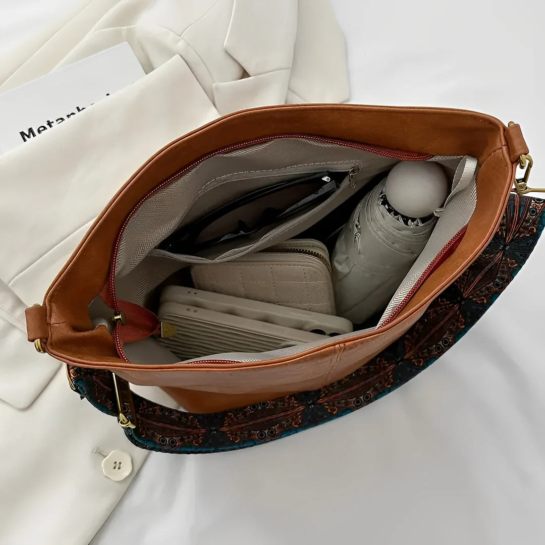 vegan leather shoulder tote bag - Angèle