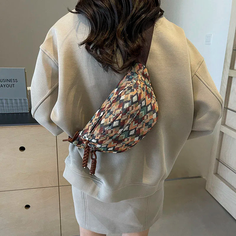 sac banane en tissu vintage Siloé