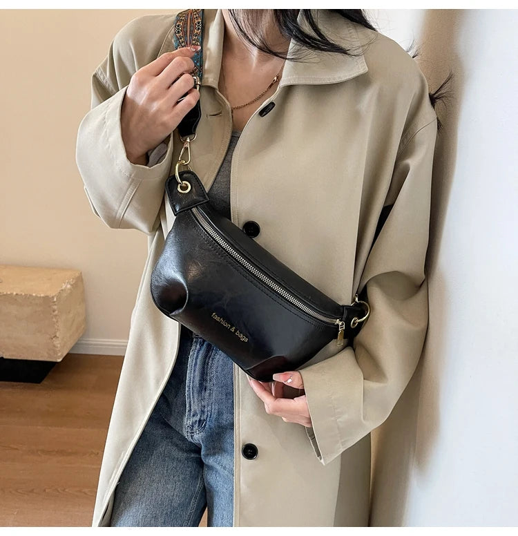 sac banane en cuir végétal chic - Rose