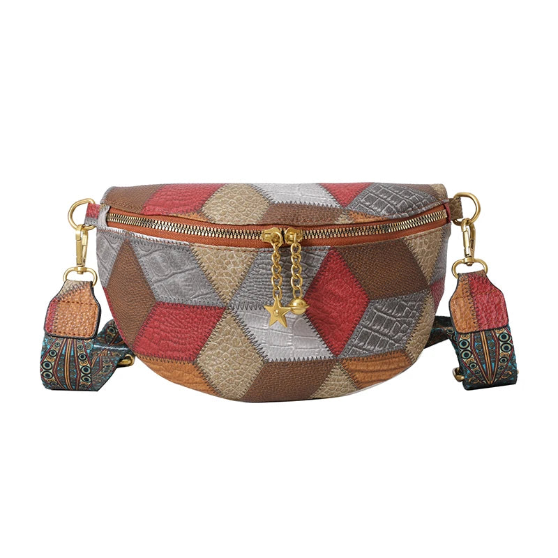 sac banane effet cuir motif original Anna