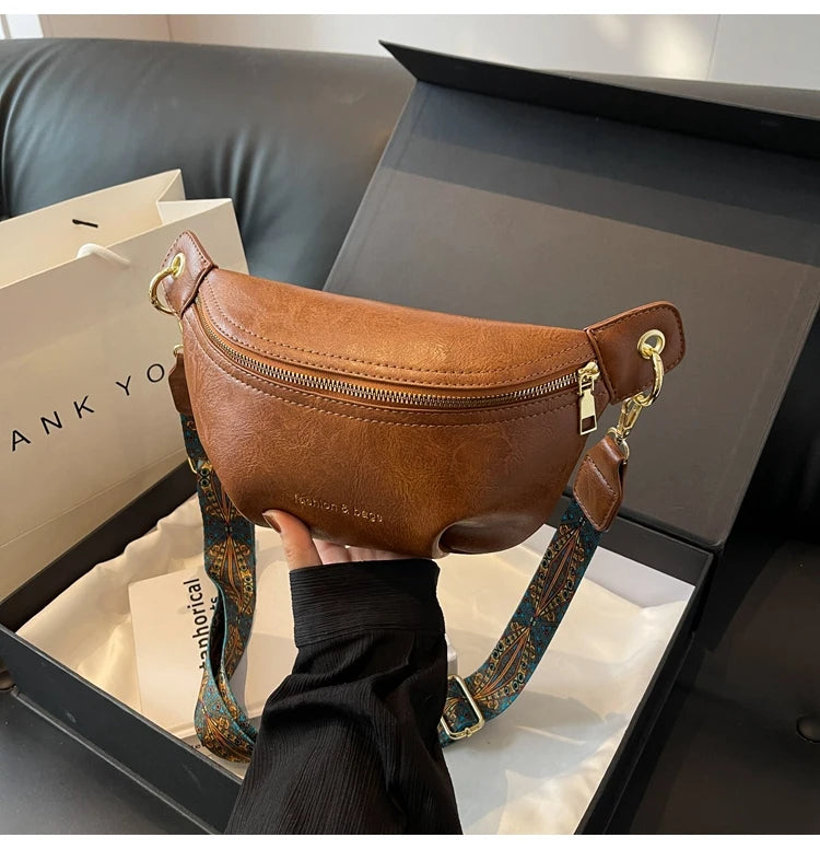 sac banane en cuir végétal chic - Rose