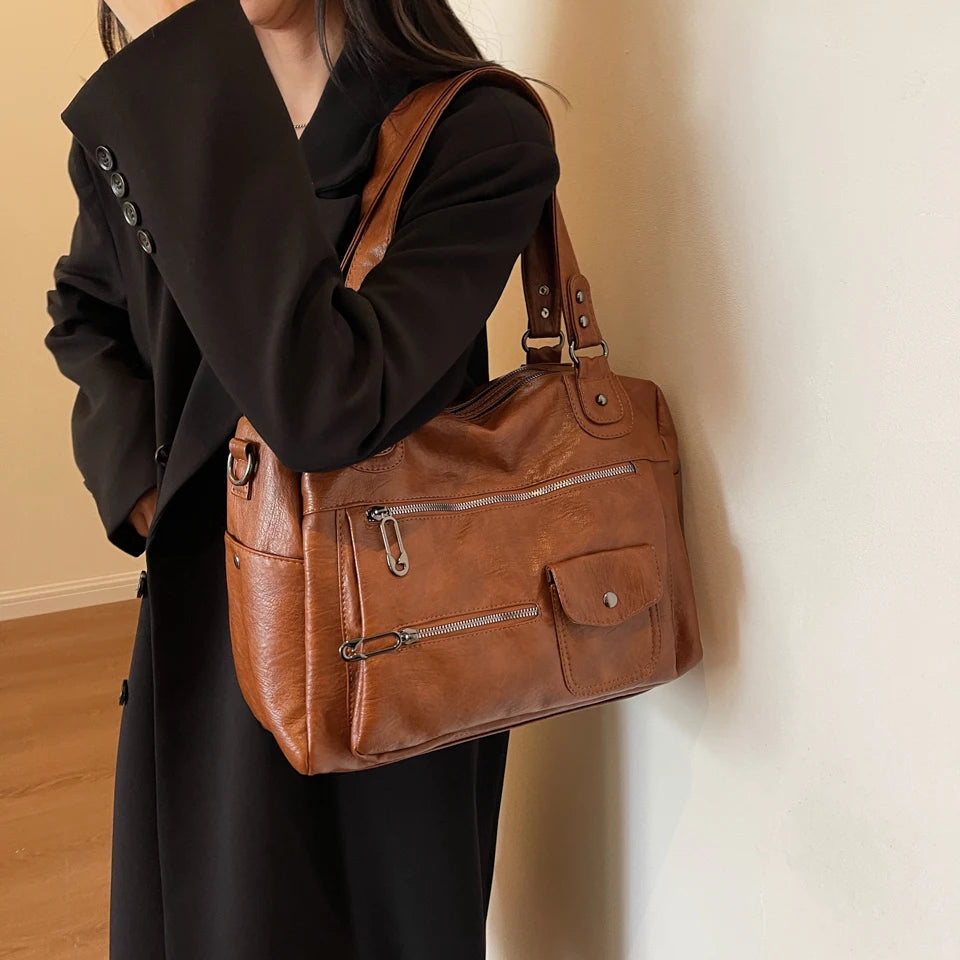 grand sac de cours en bandoulière - Iris