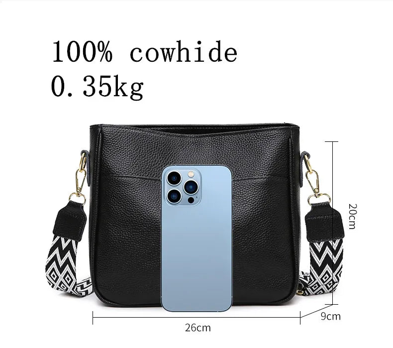 petit sac à bandoulière en cuir véritable - Tessa