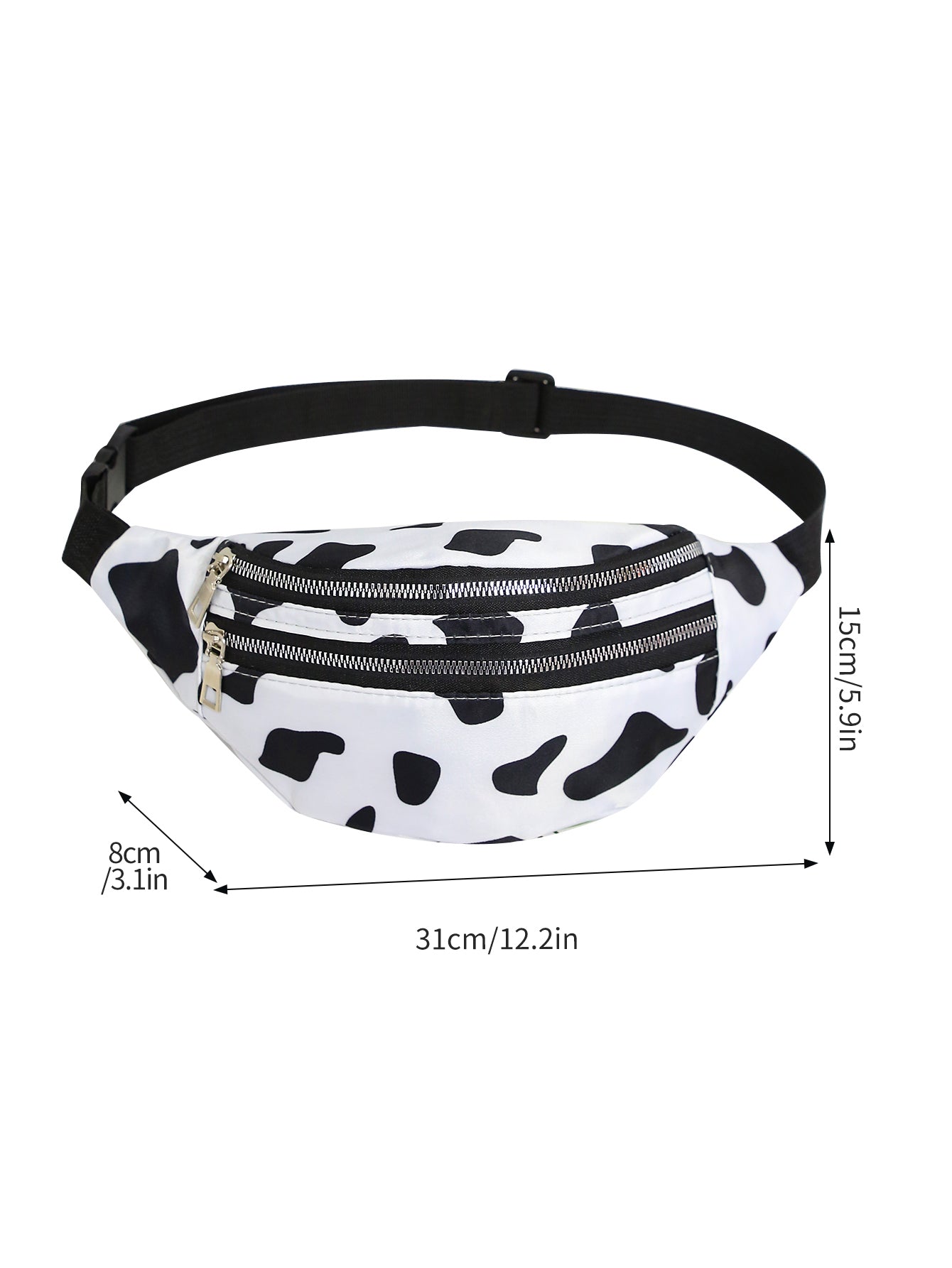 sac banane blanc et noir Suzanne