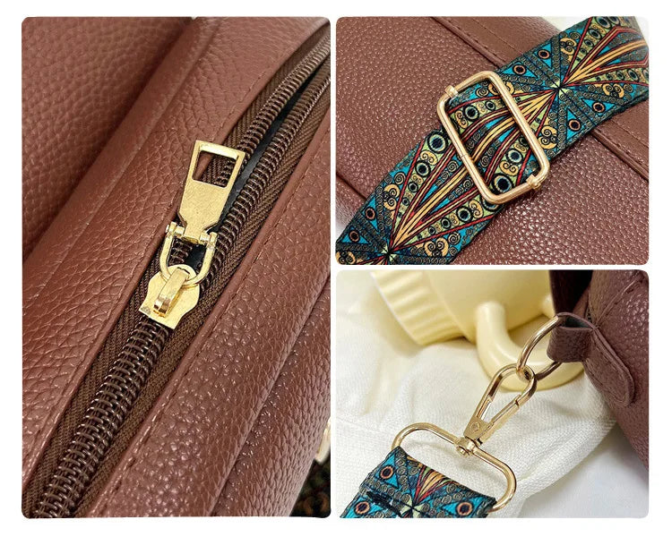 petit sac en bandoulière en cuir végétal Alix
