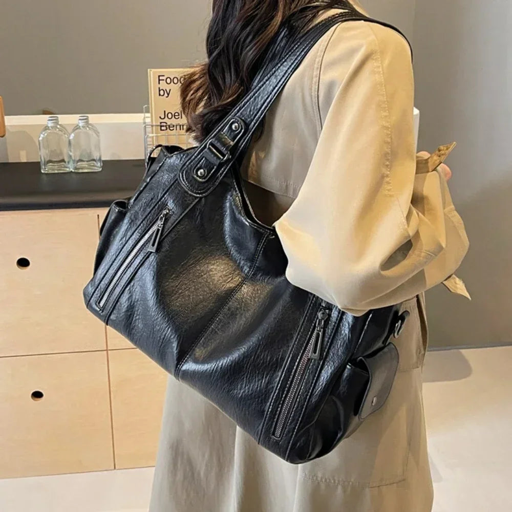 sac à main de cours en bandoulière, fermeture zip - Aliona
