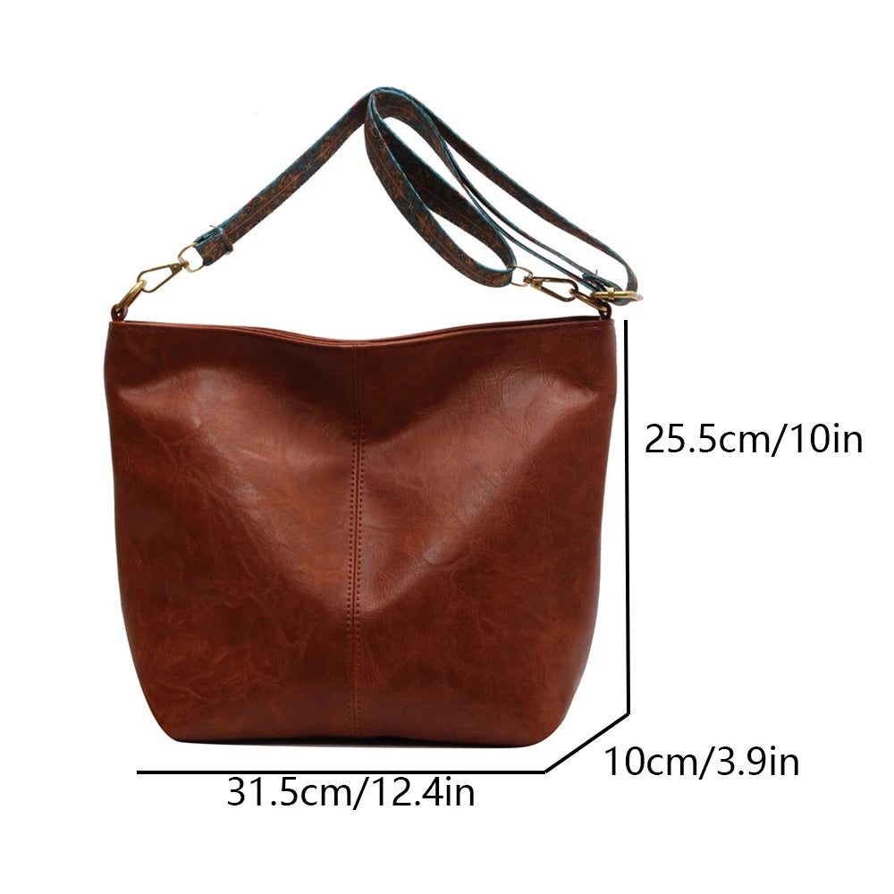 vegan leather shoulder tote bag - Angèle