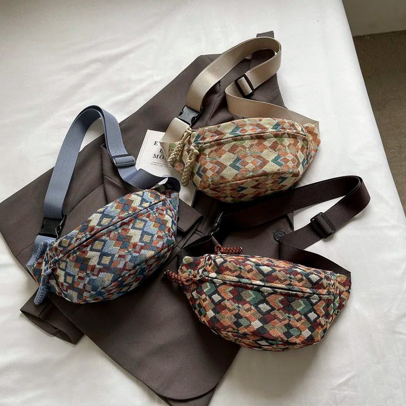 sac banane en tissu vintage Siloé