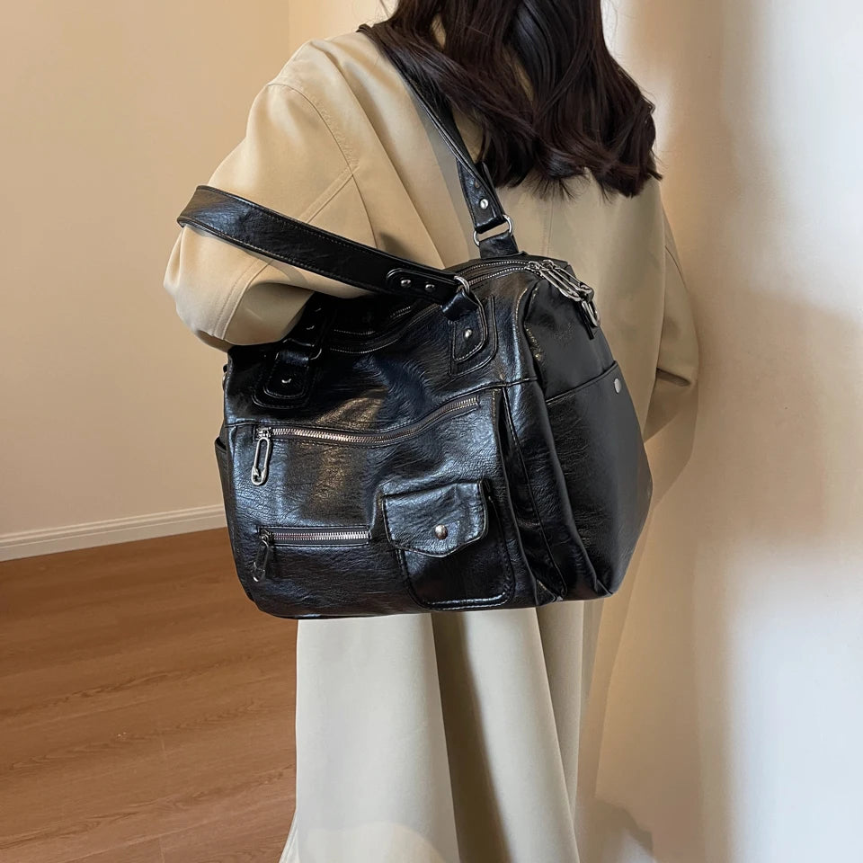 grand sac de cours en bandoulière - Iris