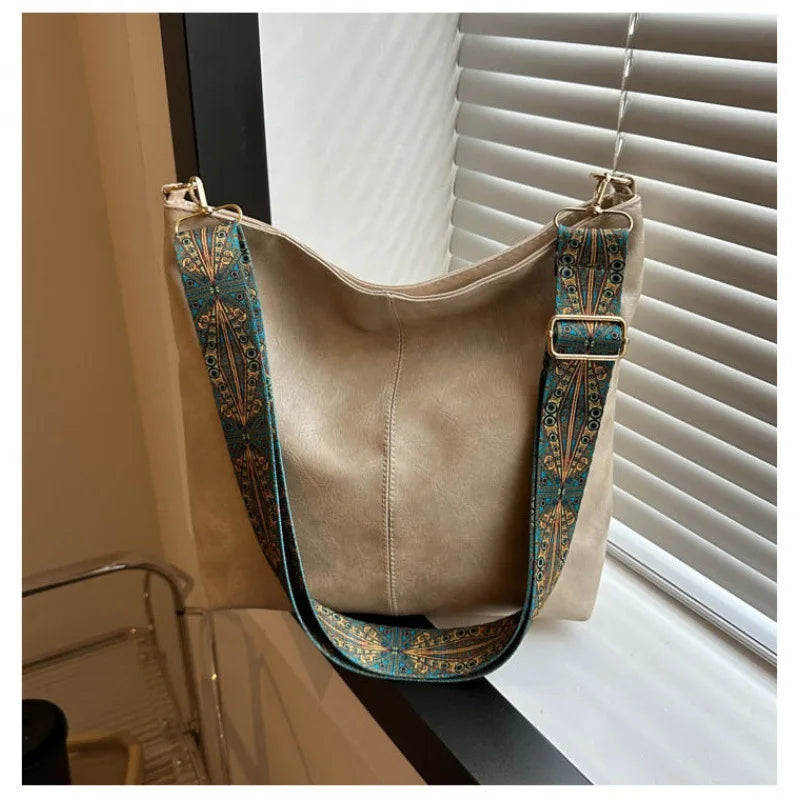 vegan leather shoulder tote bag - Angèle