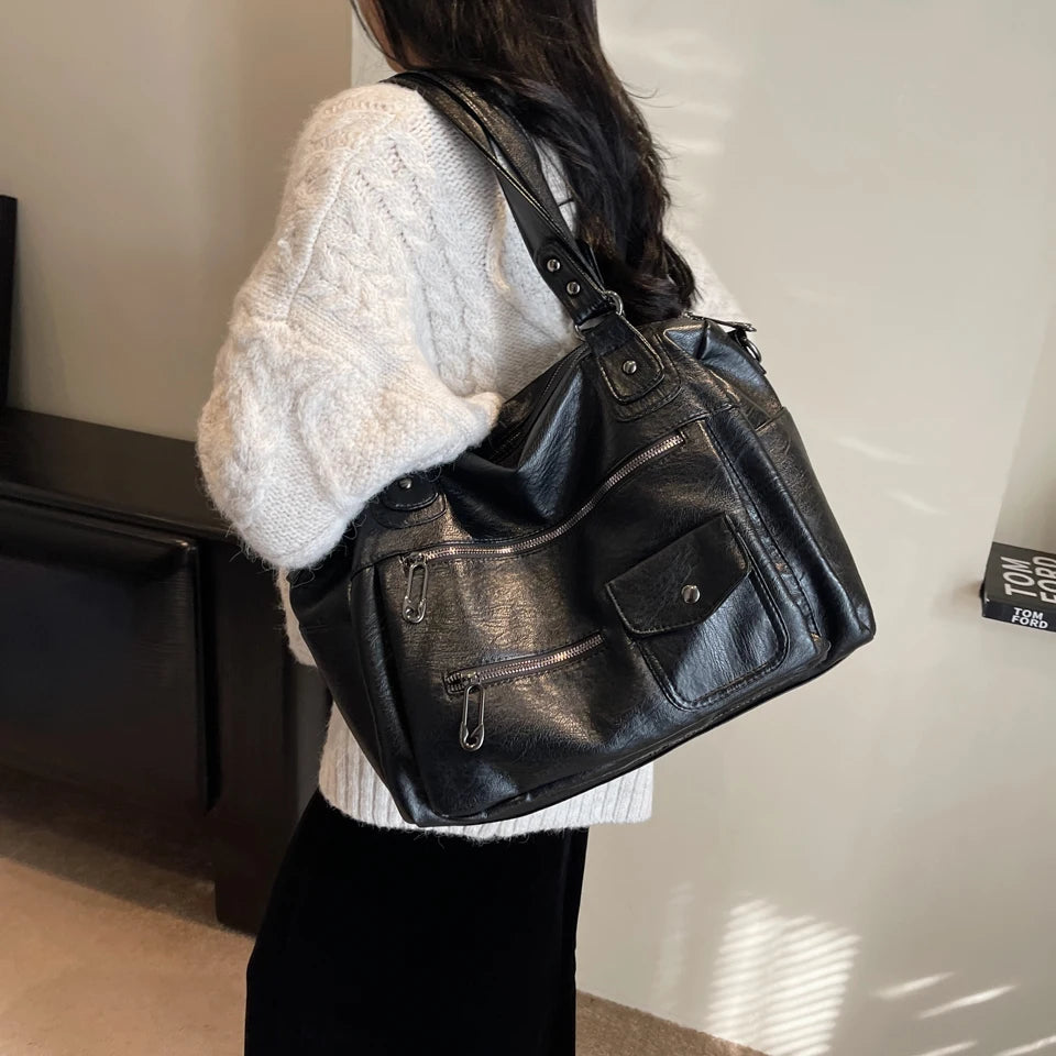 grand sac de cours en bandoulière - Iris