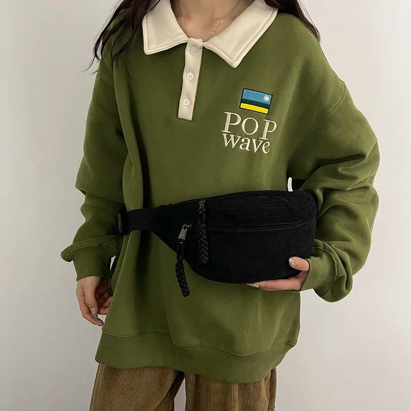 sac banane velours noir Lila