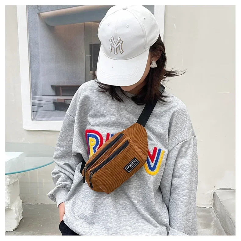 sac banane velours Flavie