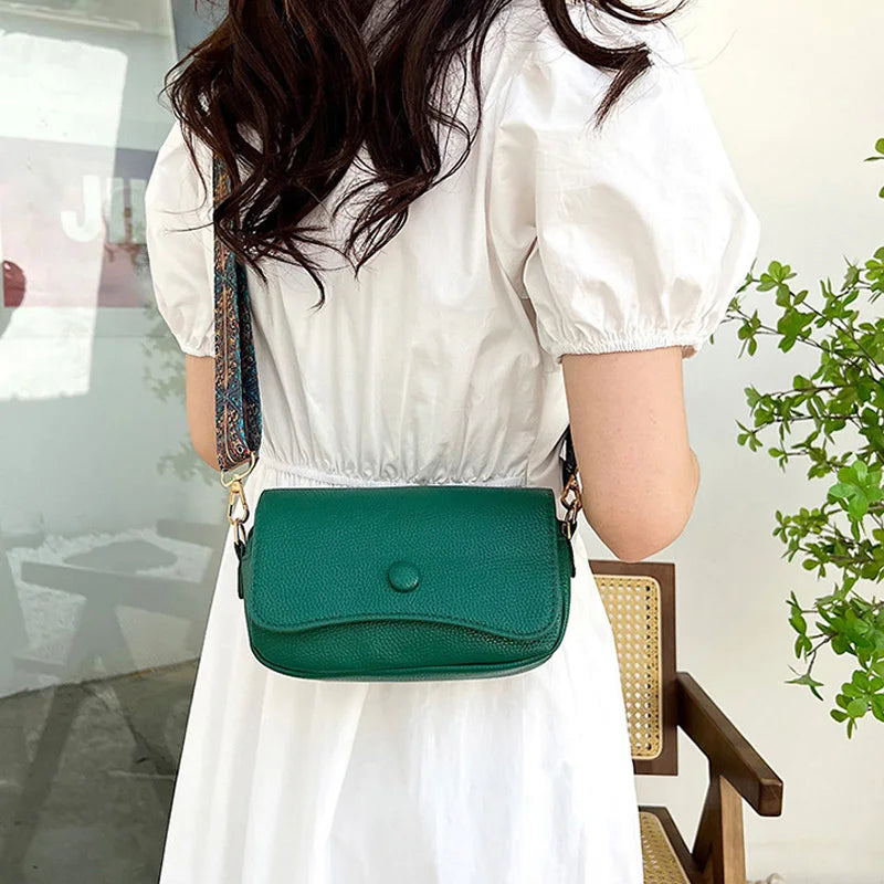petit sac en bandoulière en cuir végétal Alix