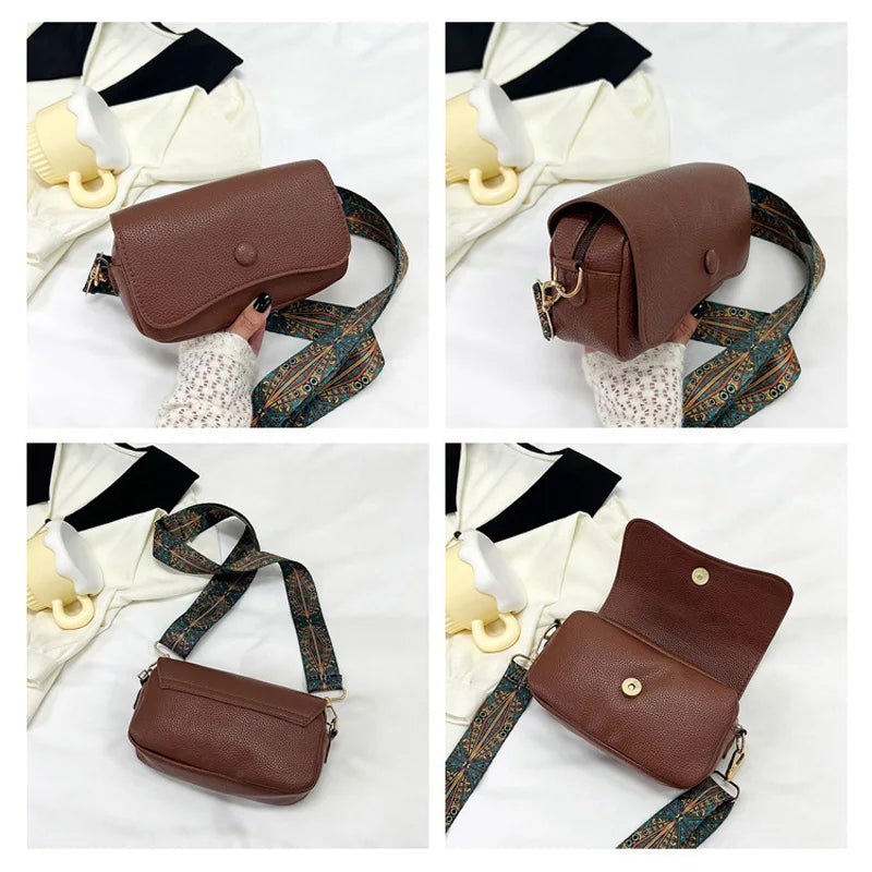 petit sac en bandoulière en cuir végétal Alix