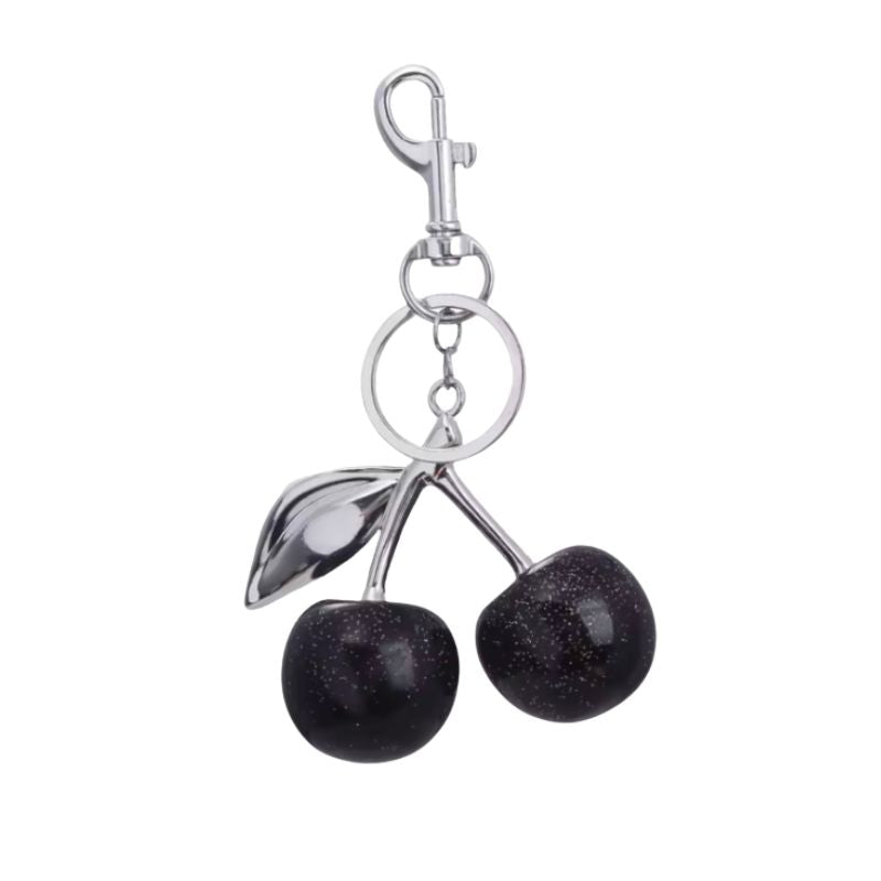 Porte-clés Sac Cerise Noir