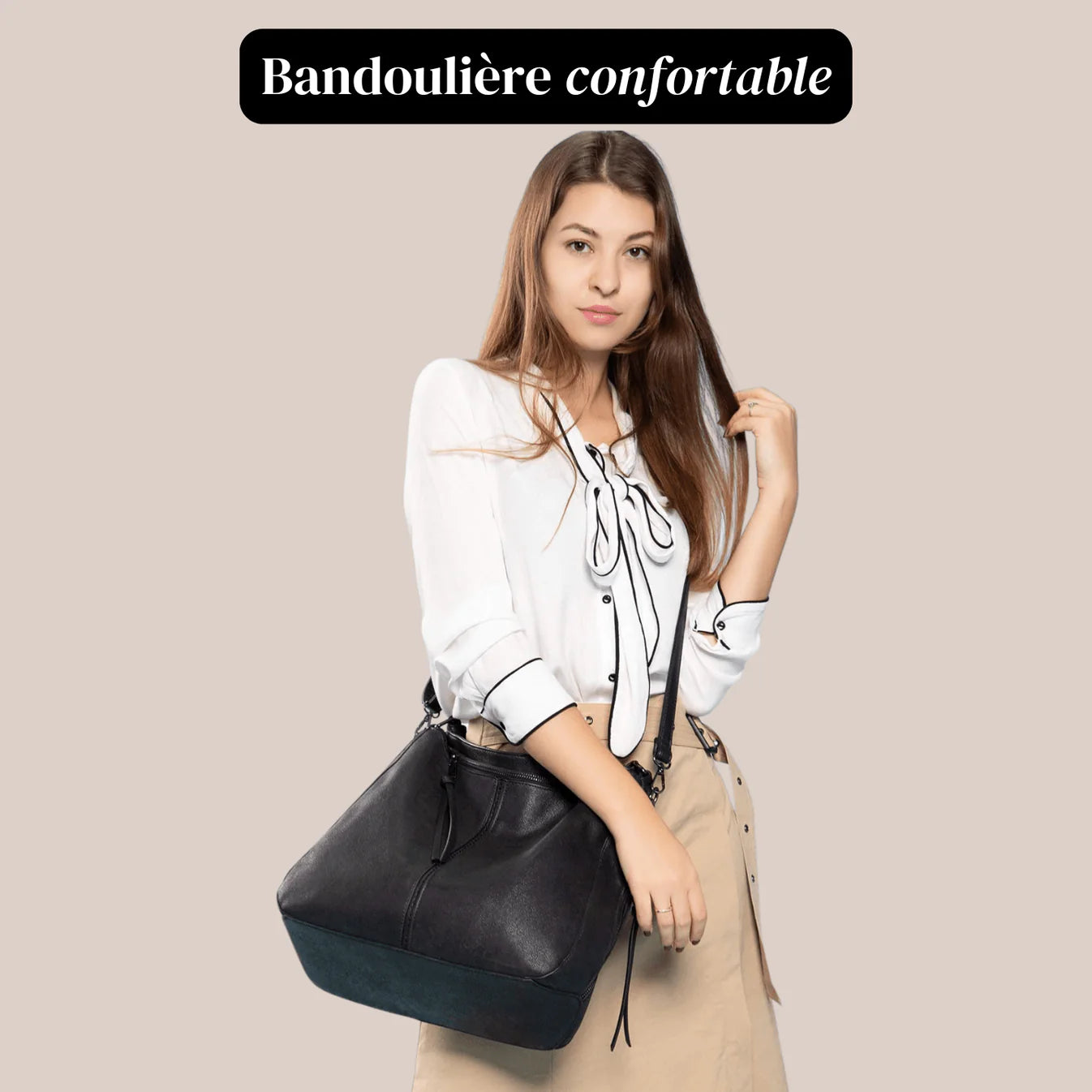 vintage leather effect handbag - Ariella