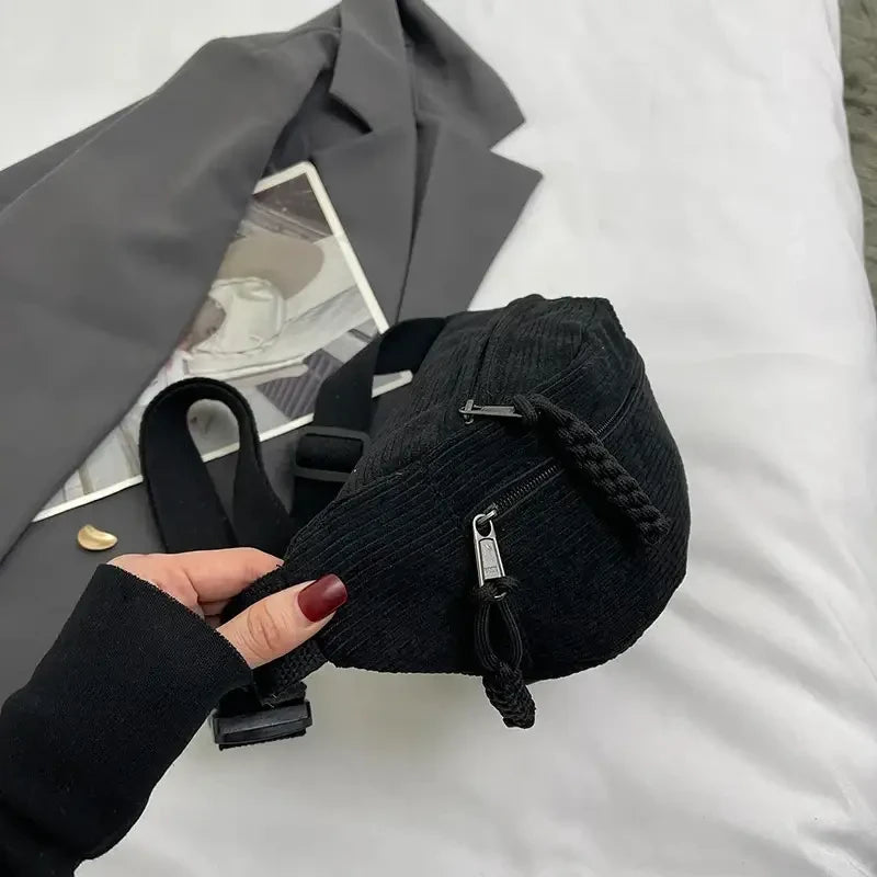 sac banane velours noir Lila
